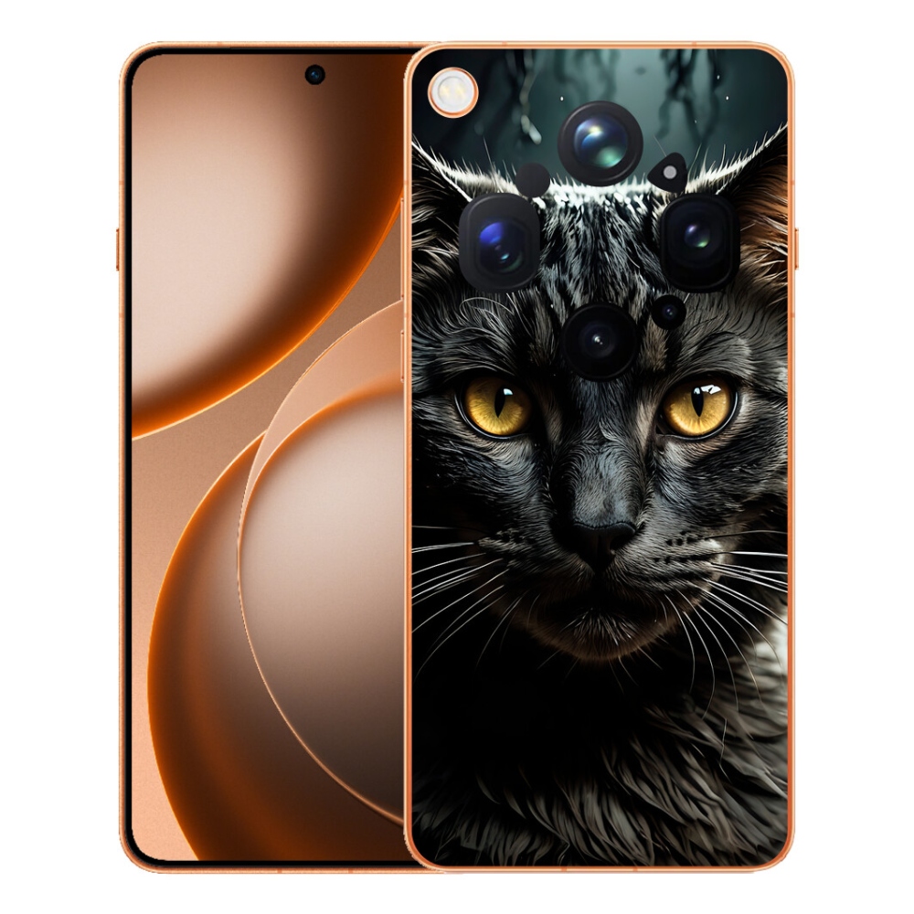 Gelový kryt mmCase na Oppo Find X9 Ultra - kočičí pohled 3