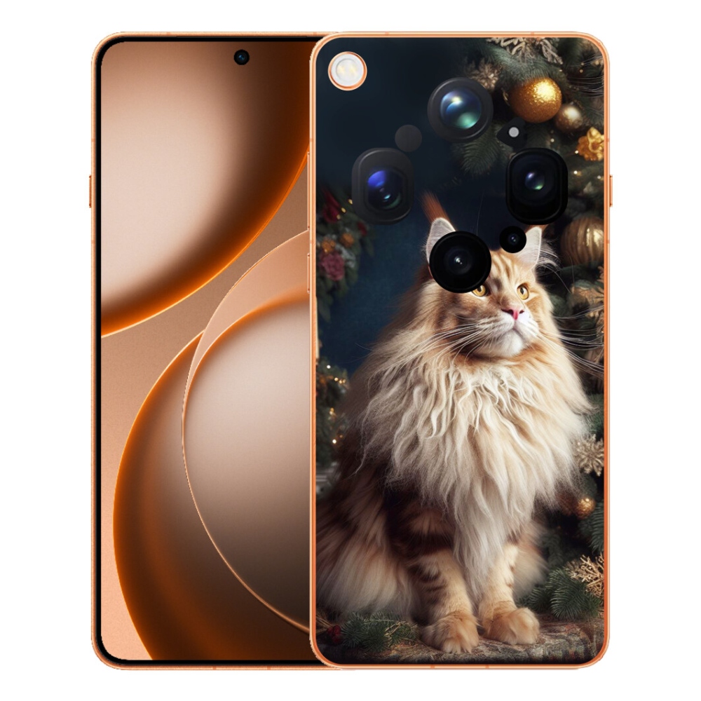 Gelový kryt mmCase na Oppo Find X9 Ultra - kočka u stromku