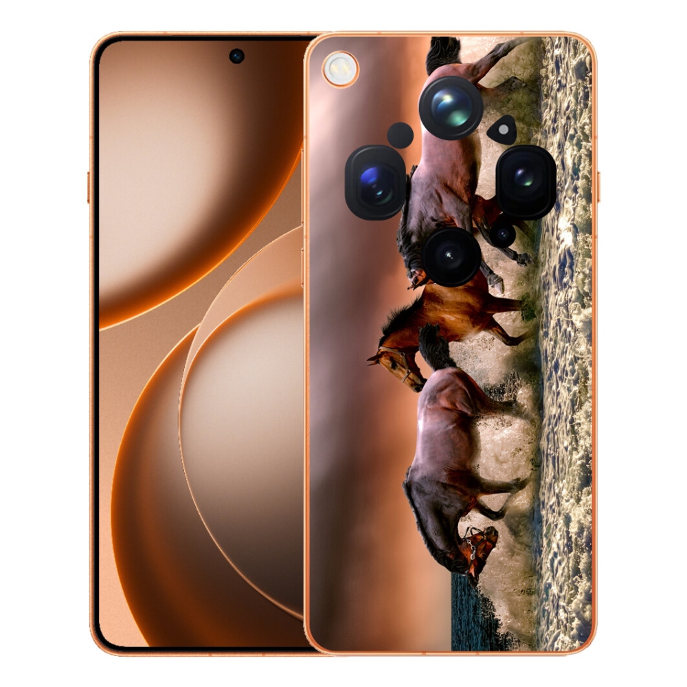 Gelový kryt mmCase na Oppo Find X9 Ultra - koně 1