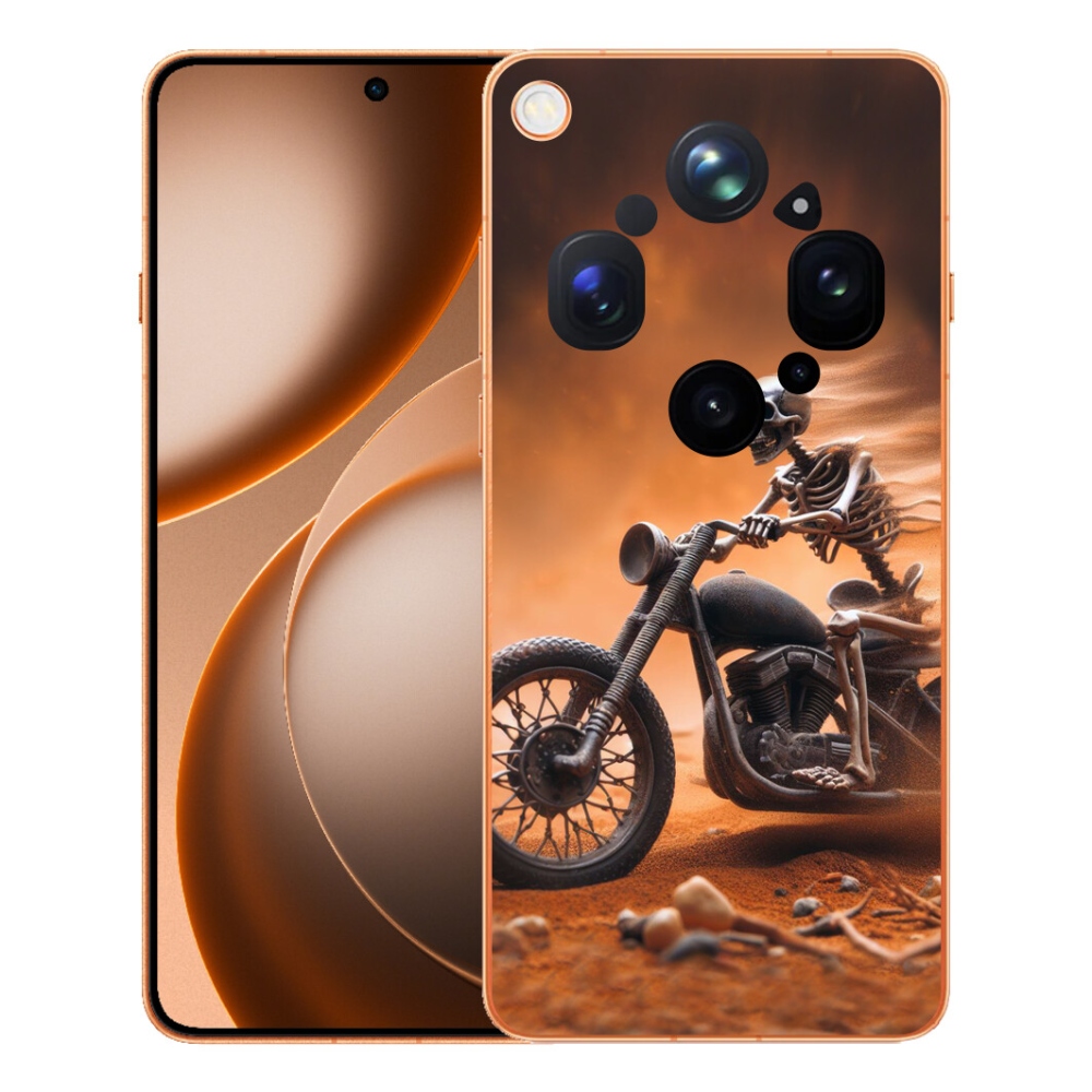 Gelový kryt mmCase na Oppo Find X9 Ultra - kostra na motorce