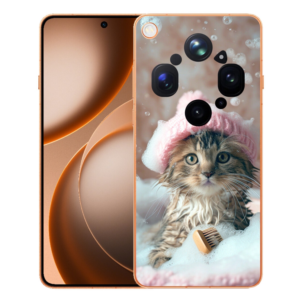 Gelový kryt mmCase na Oppo Find X9 Ultra - kotě a koupel