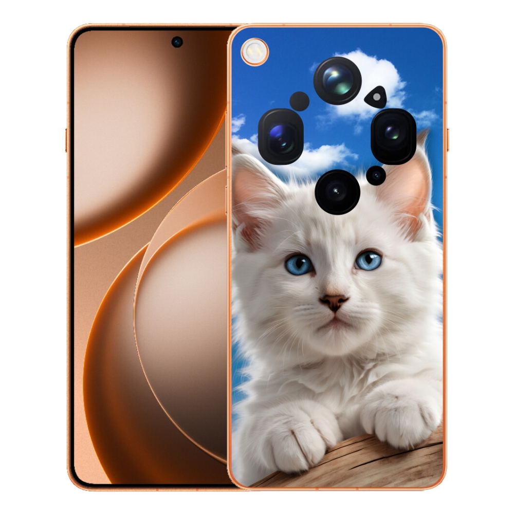 Gelový kryt mmCase na Oppo Find X9 Ultra - kotě a oblaka