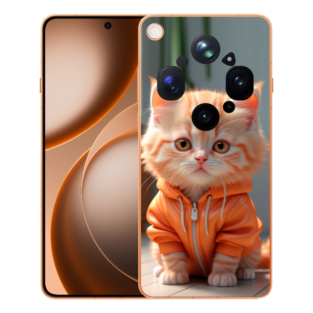 Gelový kryt mmCase na Oppo Find X9 Ultra - kotě v mikině