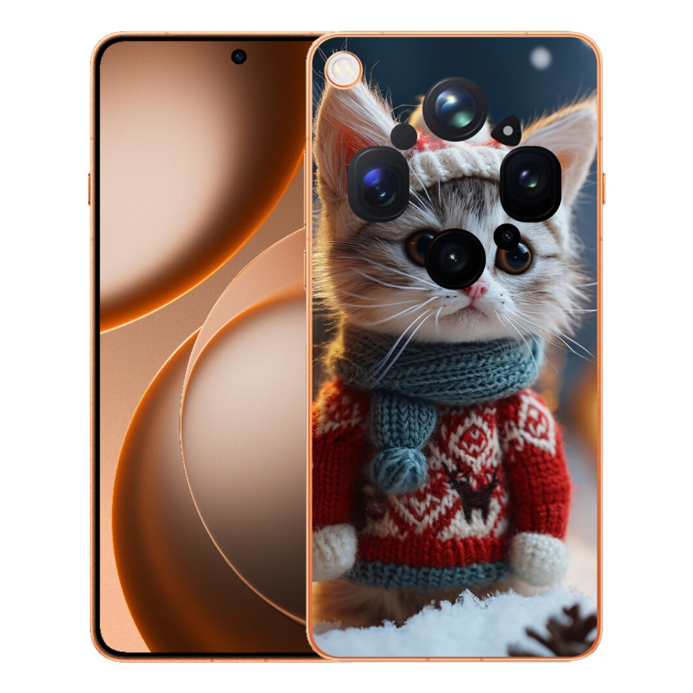 Gelový kryt mmCase na Oppo Find X9 Ultra - kotě ve svetru
