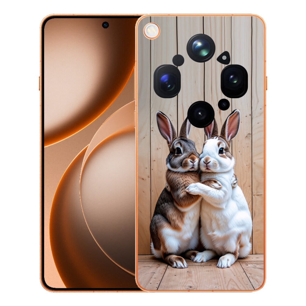 Gelový kryt mmCase na Oppo Find X9 Ultra - králičí pár