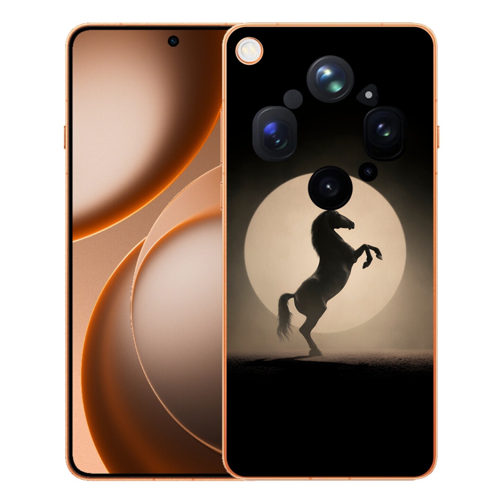 Gelový kryt mmCase na Oppo Find X9 Ultra - kůň v siluetě