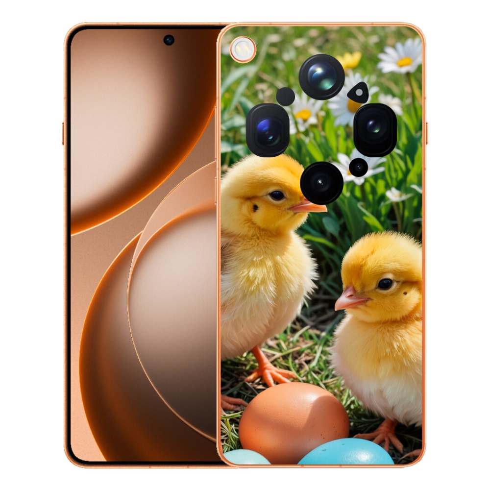 Gelový kryt mmCase na Oppo Find X9 Ultra - kuřátka