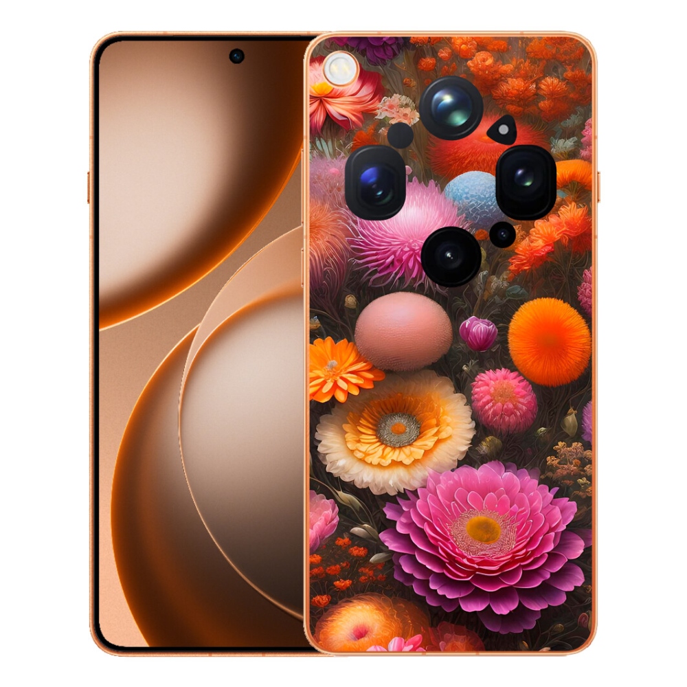 Gelový kryt mmCase na Oppo Find X9 Ultra - květinová kompozice