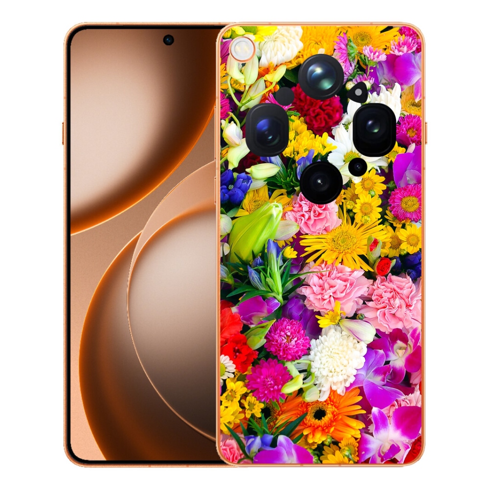 Gelový kryt mmCase na Oppo Find X9 Ultra - květiny 12