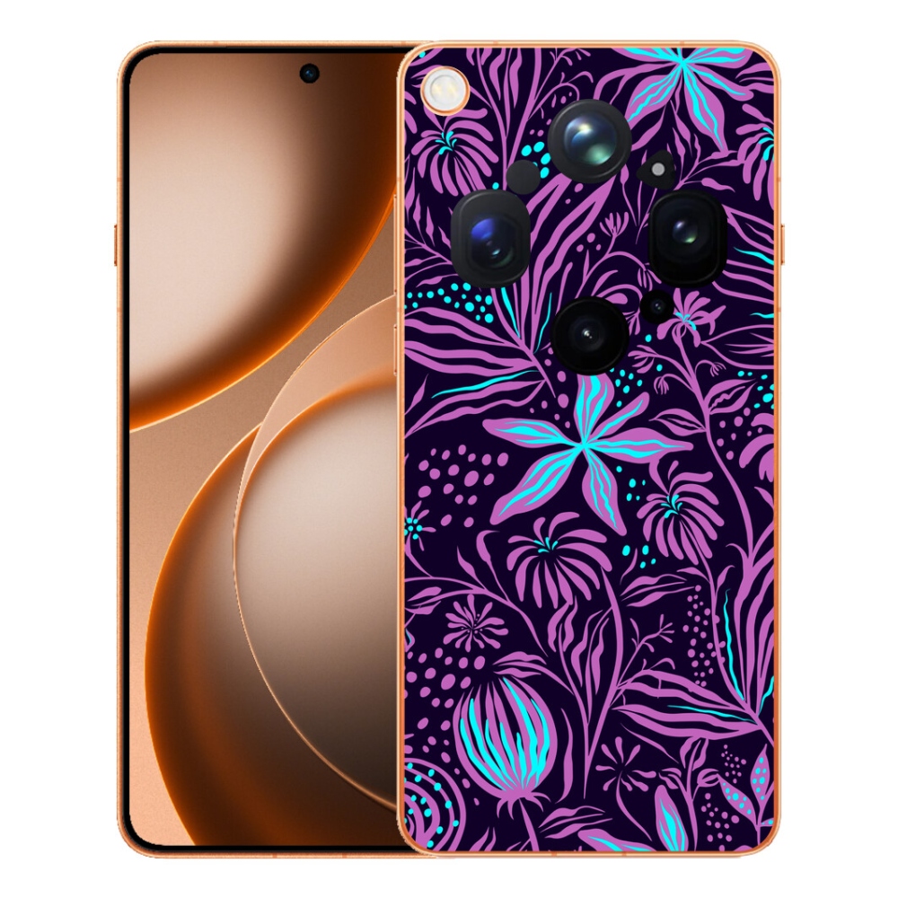 Gelový kryt mmCase na Oppo Find X9 Ultra - květiny 2