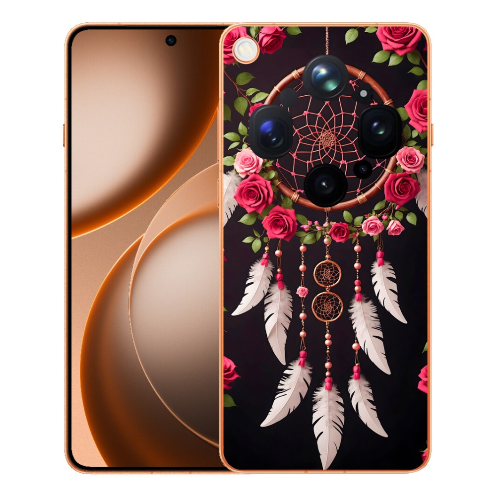 Gelový kryt mmCase na Oppo Find X9 Ultra - lapač snů s růžemi