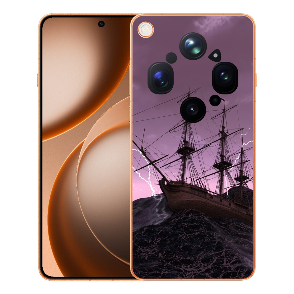 Gelový kryt mmCase na Oppo Find X9 Ultra - loď v bouři