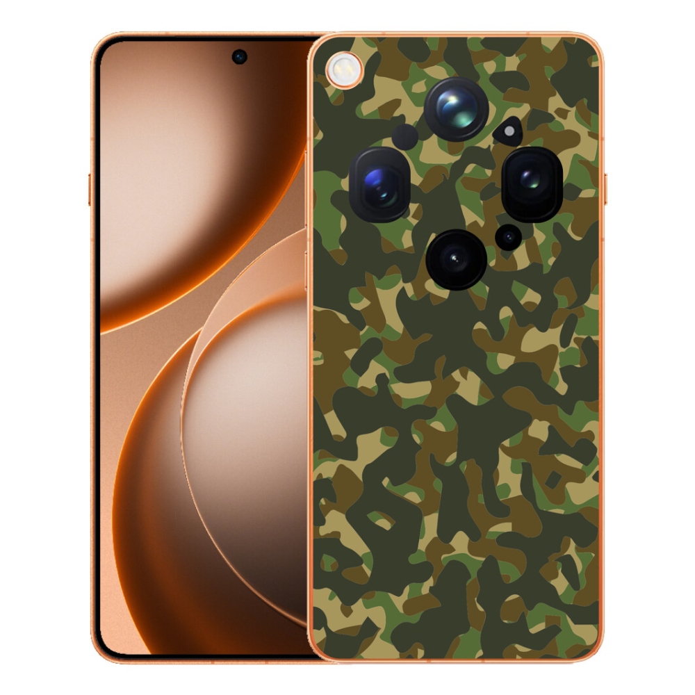 Gelový kryt mmCase na Oppo Find X9 Ultra - maskáčový vzor 1
