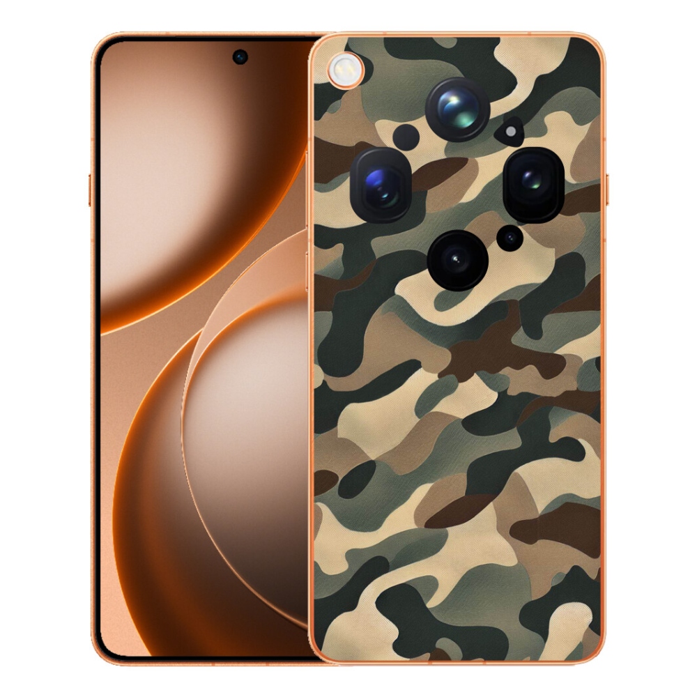 Gelový kryt mmCase na Oppo Find X9 Ultra - maskáčový vzor 11