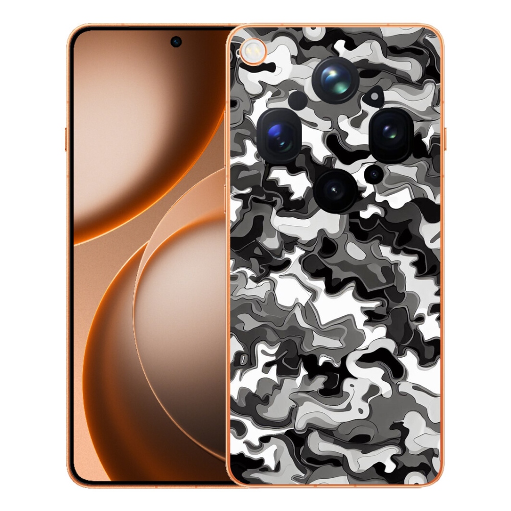 Gelový kryt mmCase na Oppo Find X9 Ultra - maskáčový vzor 3