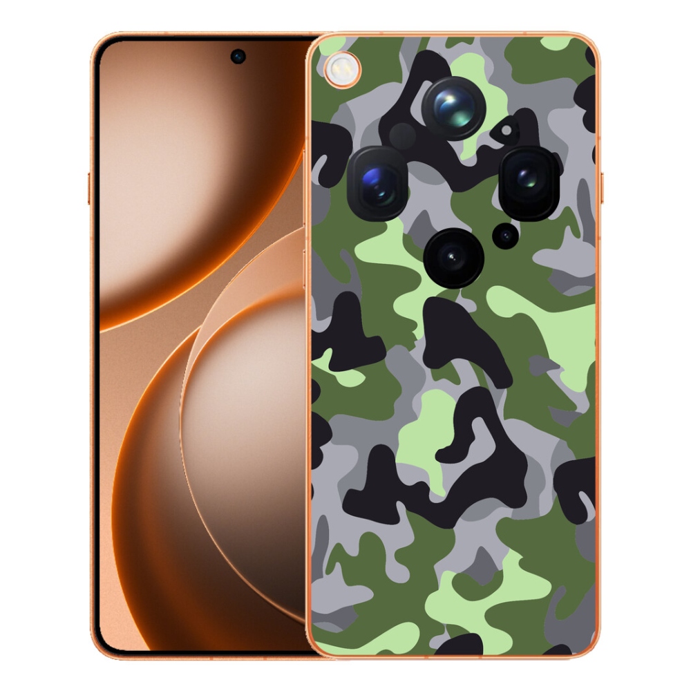Gelový kryt mmCase na Oppo Find X9 Ultra - maskáčový vzor 7
