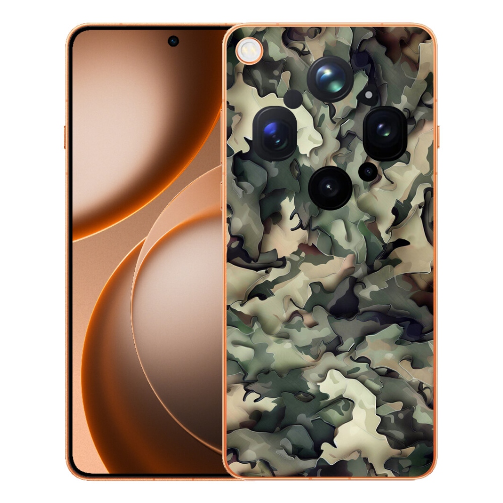 Gelový kryt mmCase na Oppo Find X9 Ultra - maskáčový vzor 9