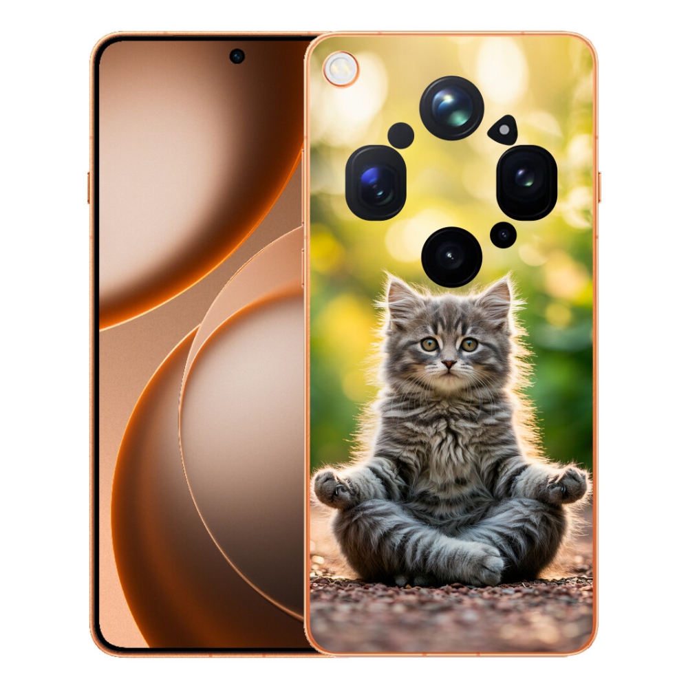 Gelový kryt mmCase na Oppo Find X9 Ultra - meditující kotě