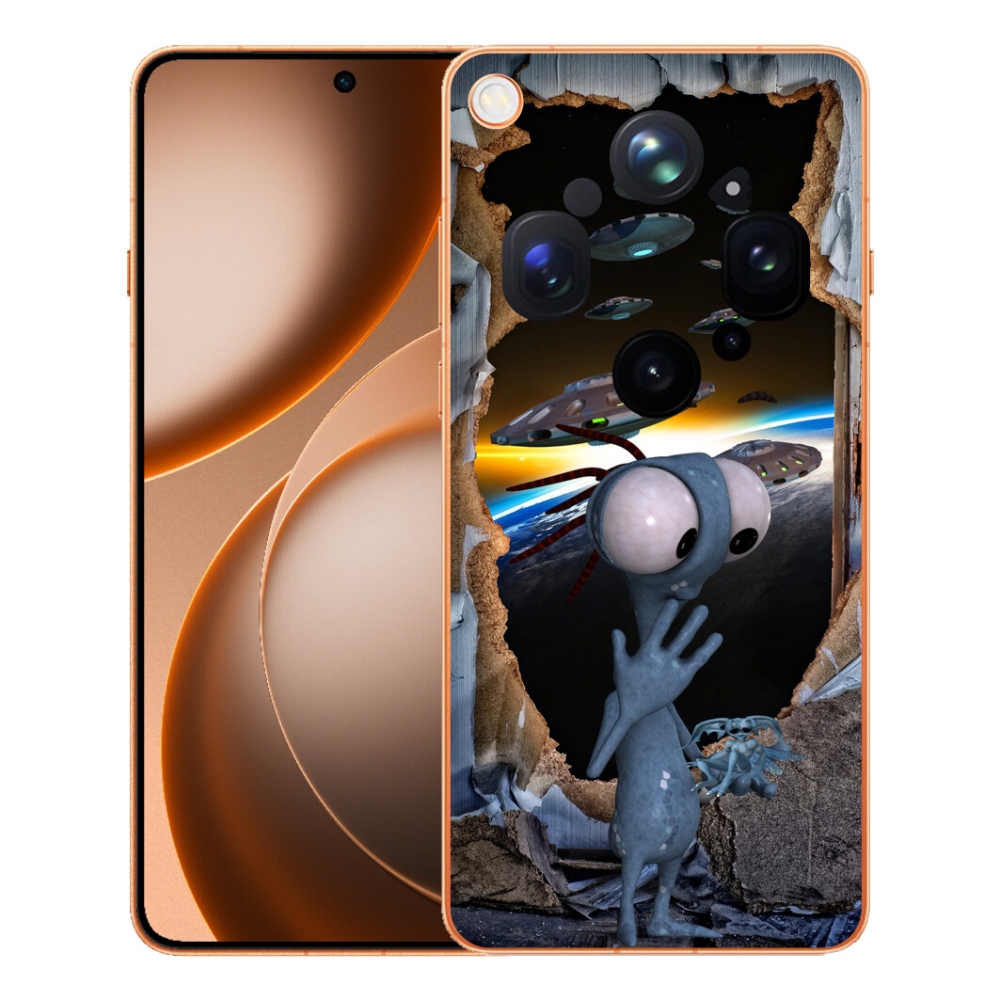 Gelový kryt mmCase na Oppo Find X9 Ultra - mimozemšťan