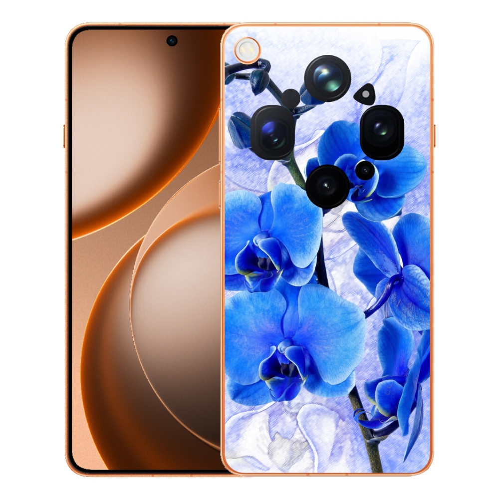 Gelový kryt mmCase na Oppo Find X9 Ultra - modré květy