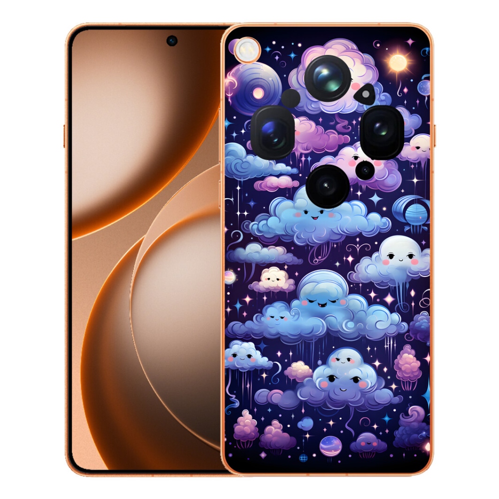Gelový kryt mmCase na Oppo Find X9 Ultra - mráčky