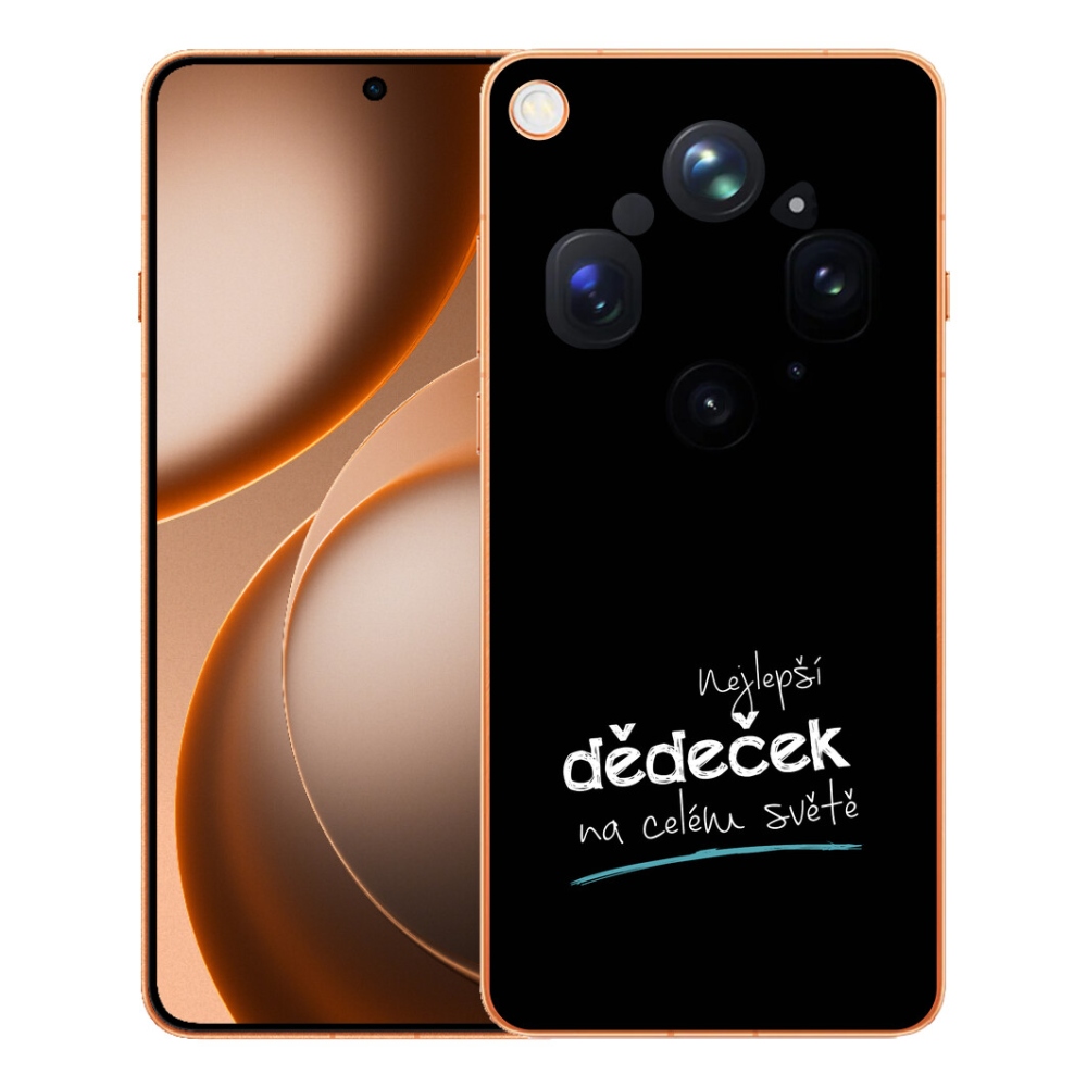 Gelový kryt mmCase na Oppo Find X9 Ultra - nejlepší dědeček 3 černé pozadí