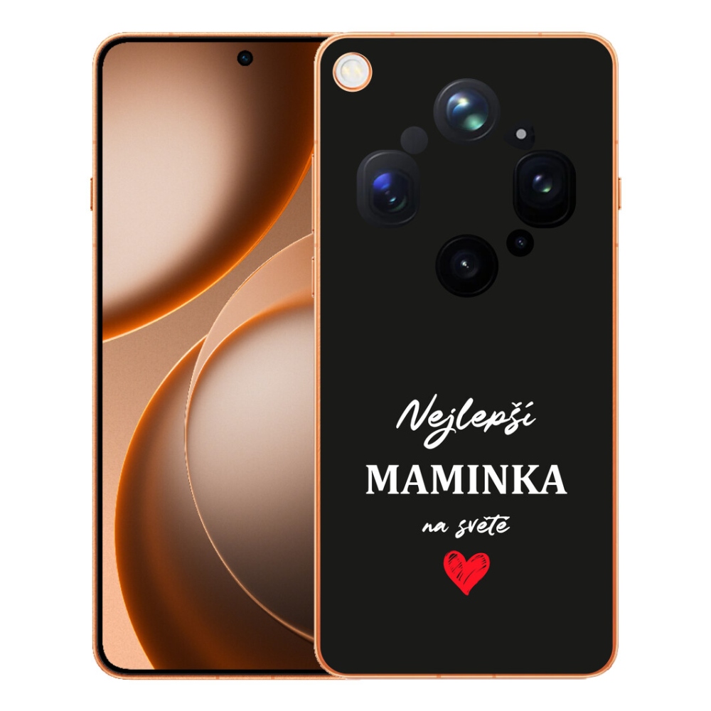 Gelový kryt mmCase na Oppo Find X9 Ultra - nejlepší maminka 1 černé pozadí