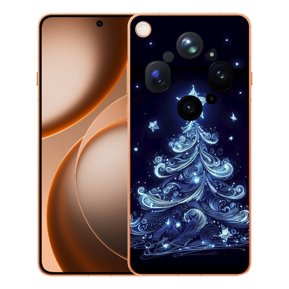 Gelový kryt mmCase na Oppo Find X9 Ultra - neonový vánoční stromek 4