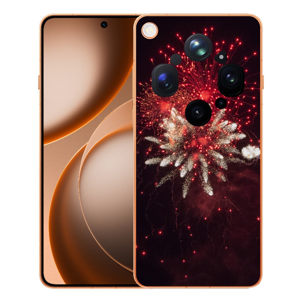 Gelový kryt mmCase na Oppo Find X9 Ultra - ohňostroj