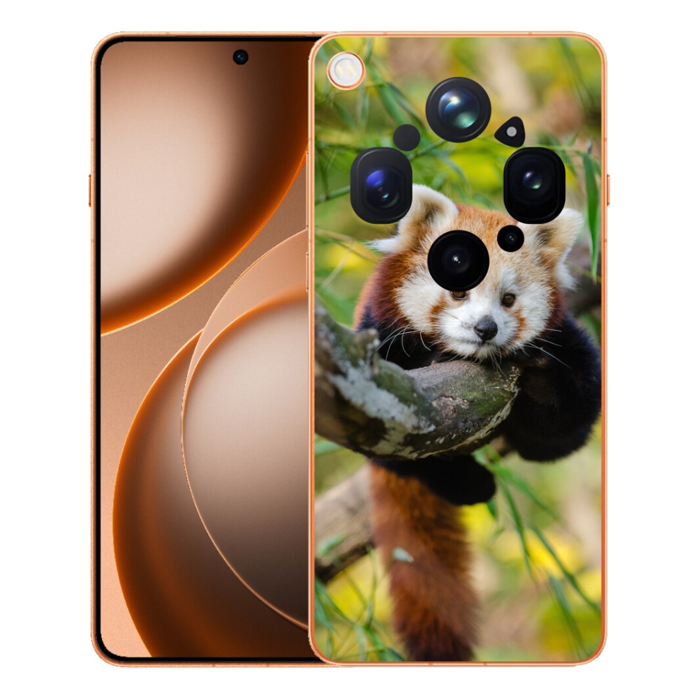 Gelový kryt mmCase na Oppo Find X9 Ultra - panda červená