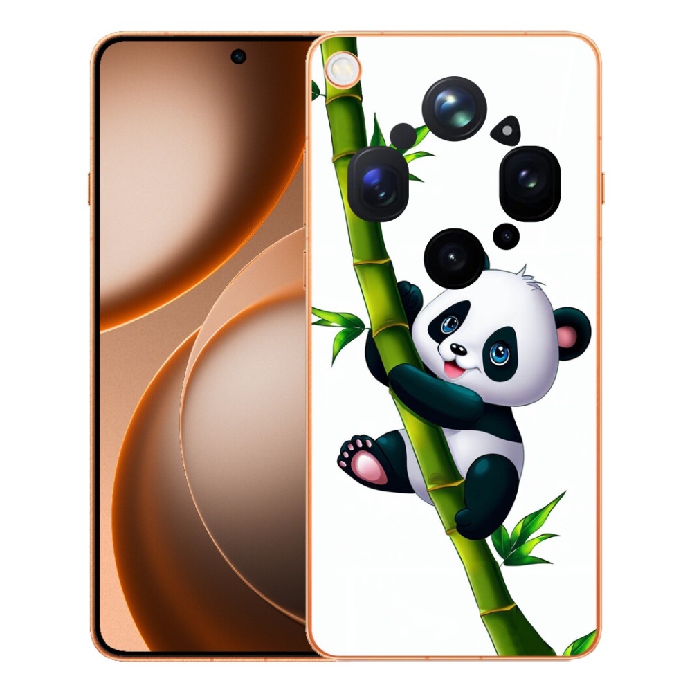 Gelový kryt mmCase na Oppo Find X9 Ultra - panda na bambusu