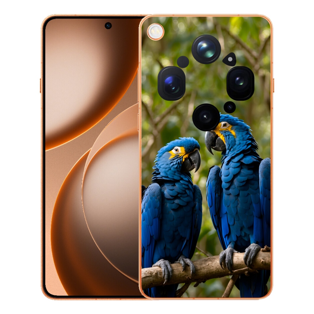Gelový kryt mmCase na Oppo Find X9 Ultra - papouščí duo
