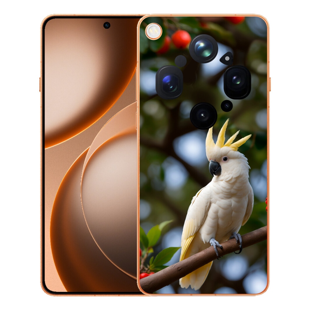 Gelový kryt mmCase na Oppo Find X9 Ultra - papoušek kakadu 3
