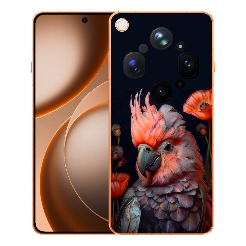 Gelový kryt mmCase na Oppo Find X9 Ultra - papoušek kakadu v barvách