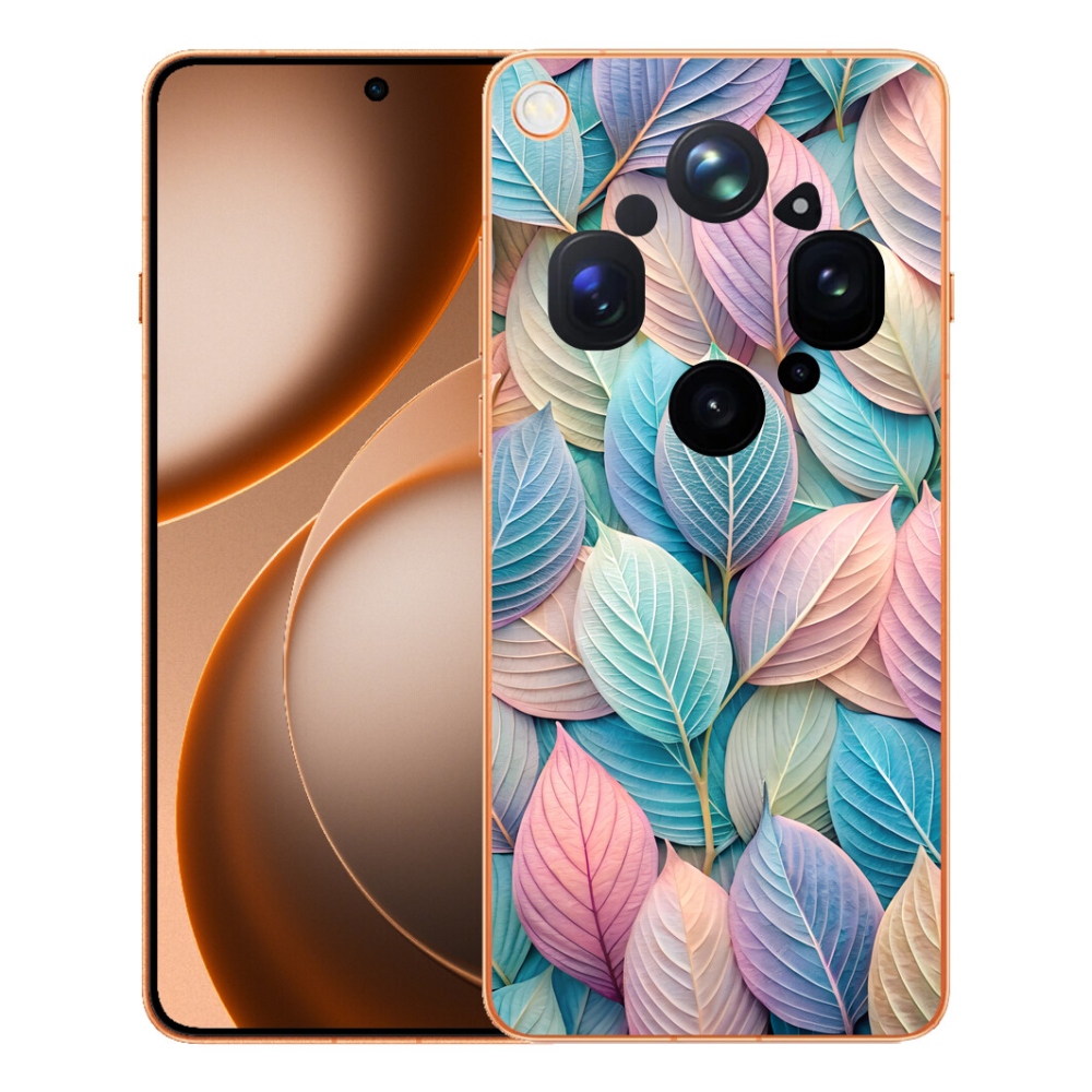 Gelový kryt mmCase na Oppo Find X9 Ultra - pastelové listy