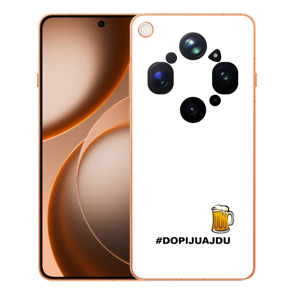 Gelový kryt mmCase na Oppo Find X9 Ultra - pivní motiv 1 bílé pozadí