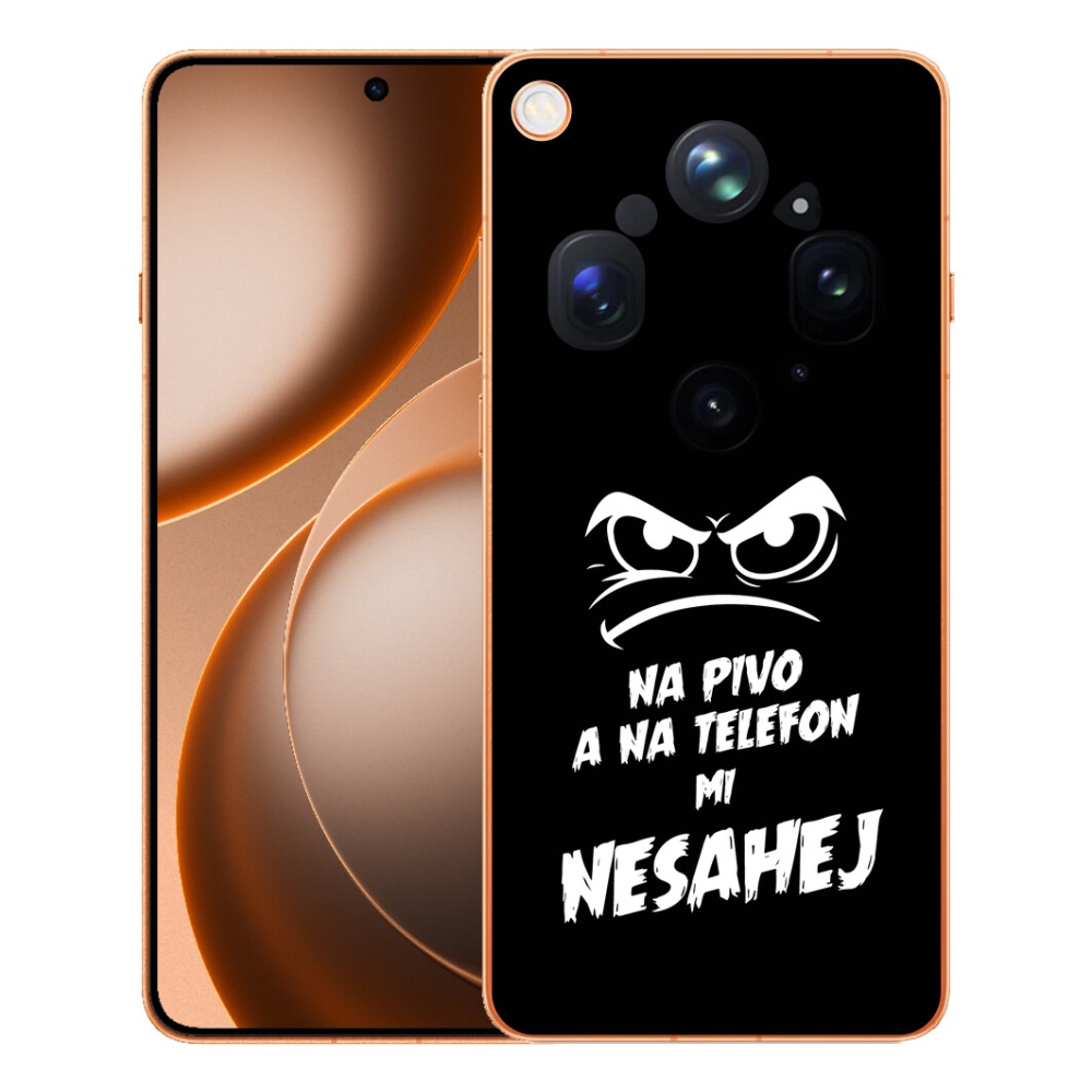 Gelový kryt mmCase na Oppo Find X9 Ultra - pivní motiv 2 černé pozadí