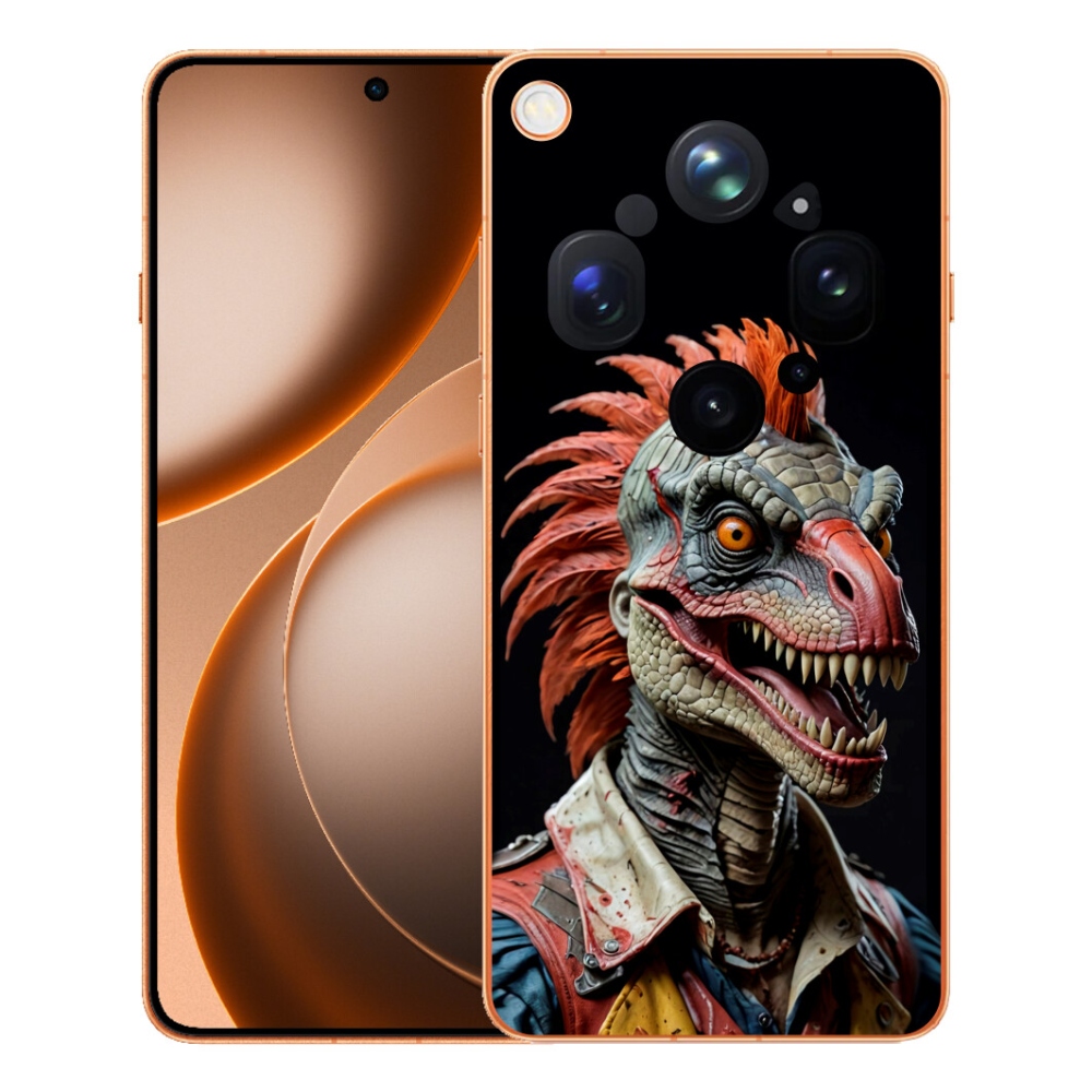 Gelový kryt mmCase na Oppo Find X9 Ultra - punk dinosaurus