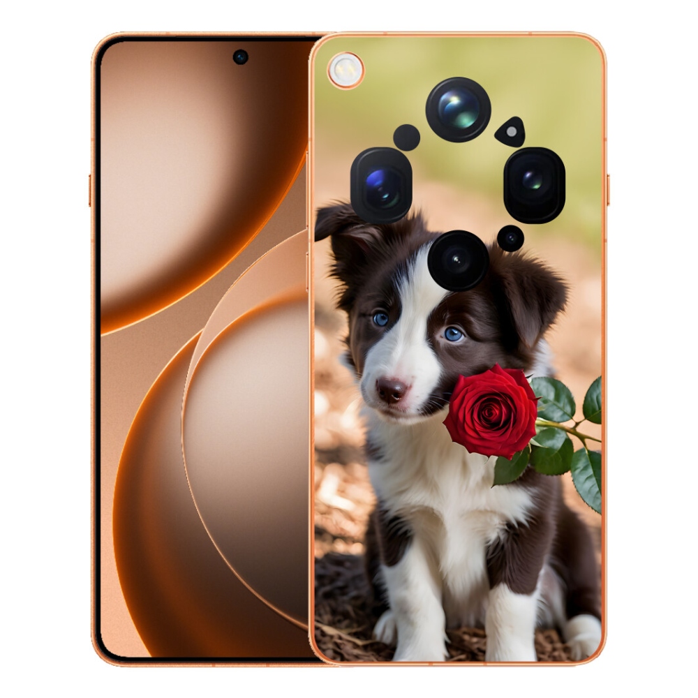 Gelový kryt mmCase na Oppo Find X9 Ultra - roztomilá border kolie s růží