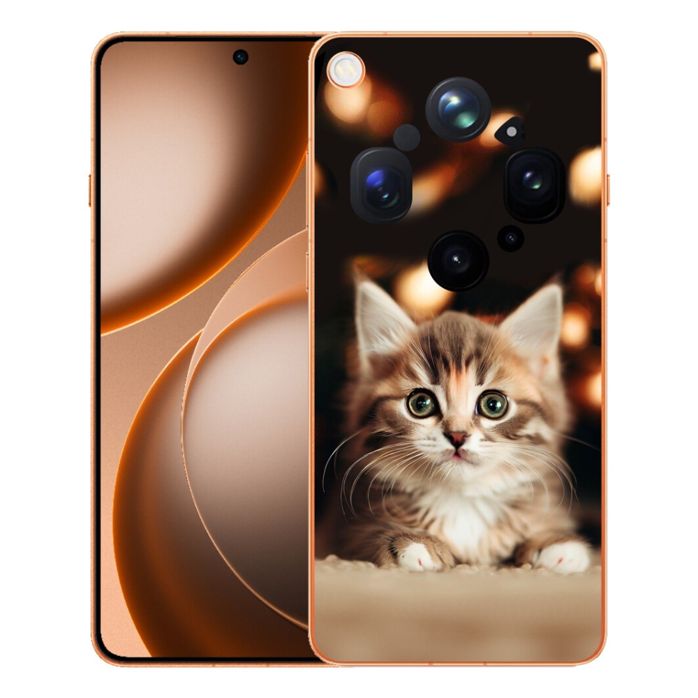 Gelový kryt mmCase na Oppo Find X9 Ultra - roztomilé kotě 2