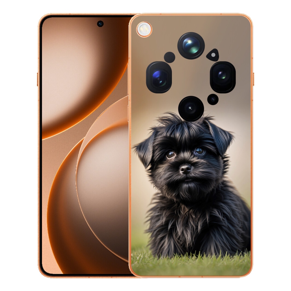 Gelový kryt mmCase na Oppo Find X9 Ultra - roztomilý černý pejsek