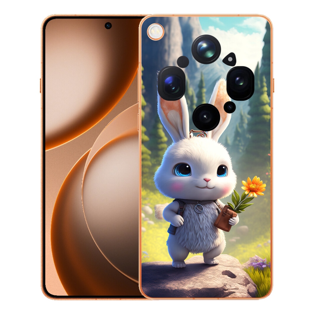 Gelový kryt mmCase na Oppo Find X9 Ultra - roztomilý králíček