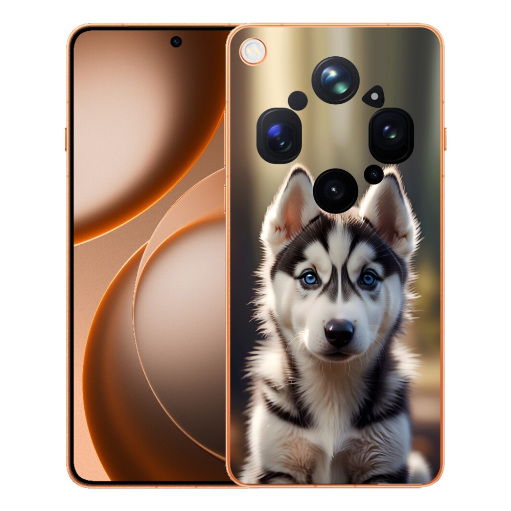 Gelový kryt mmCase na Oppo Find X9 Ultra - roztomilý sibiřský husky