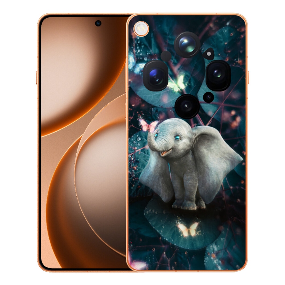 Gelový kryt mmCase na Oppo Find X9 Ultra - roztomilý slon