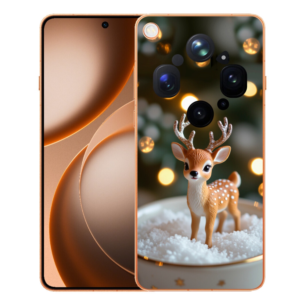 Gelový kryt mmCase na Oppo Find X9 Ultra - roztomilý vánoční jelen