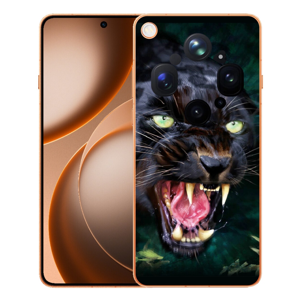 Gelový kryt mmCase na Oppo Find X9 Ultra - rozzuřený černý panter