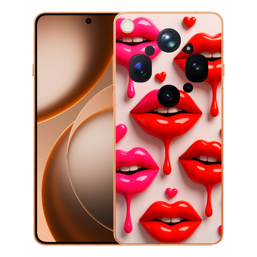 Gelový kryt mmCase na Oppo Find X9 Ultra - rty 2