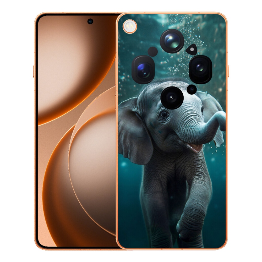 Gelový kryt mmCase na Oppo Find X9 Ultra - slůně pod vodou