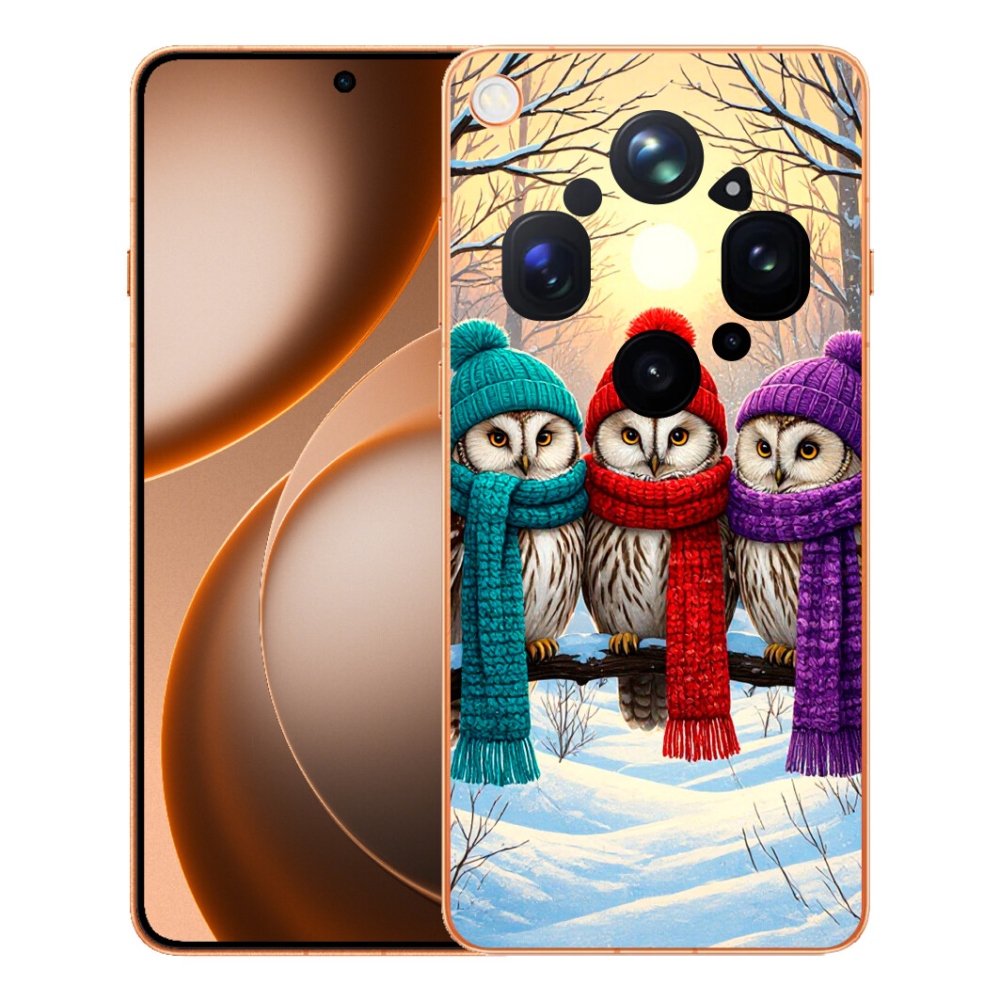 Gelový kryt mmCase na Oppo Find X9 Ultra - soví přátelé