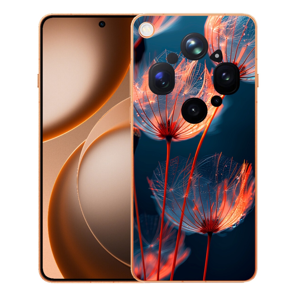 Gelový kryt mmCase na Oppo Find X9 Ultra - světélkující chmýří